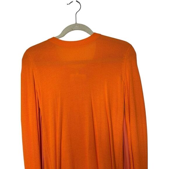 Maison Margiela MM6 Orange Knit Pleated Cape Pullover Sweater Size S Barbie Luxe - Picture 8 of 14